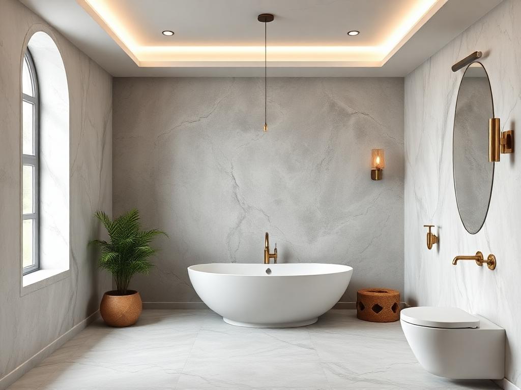 tadelakt gris salle de bain